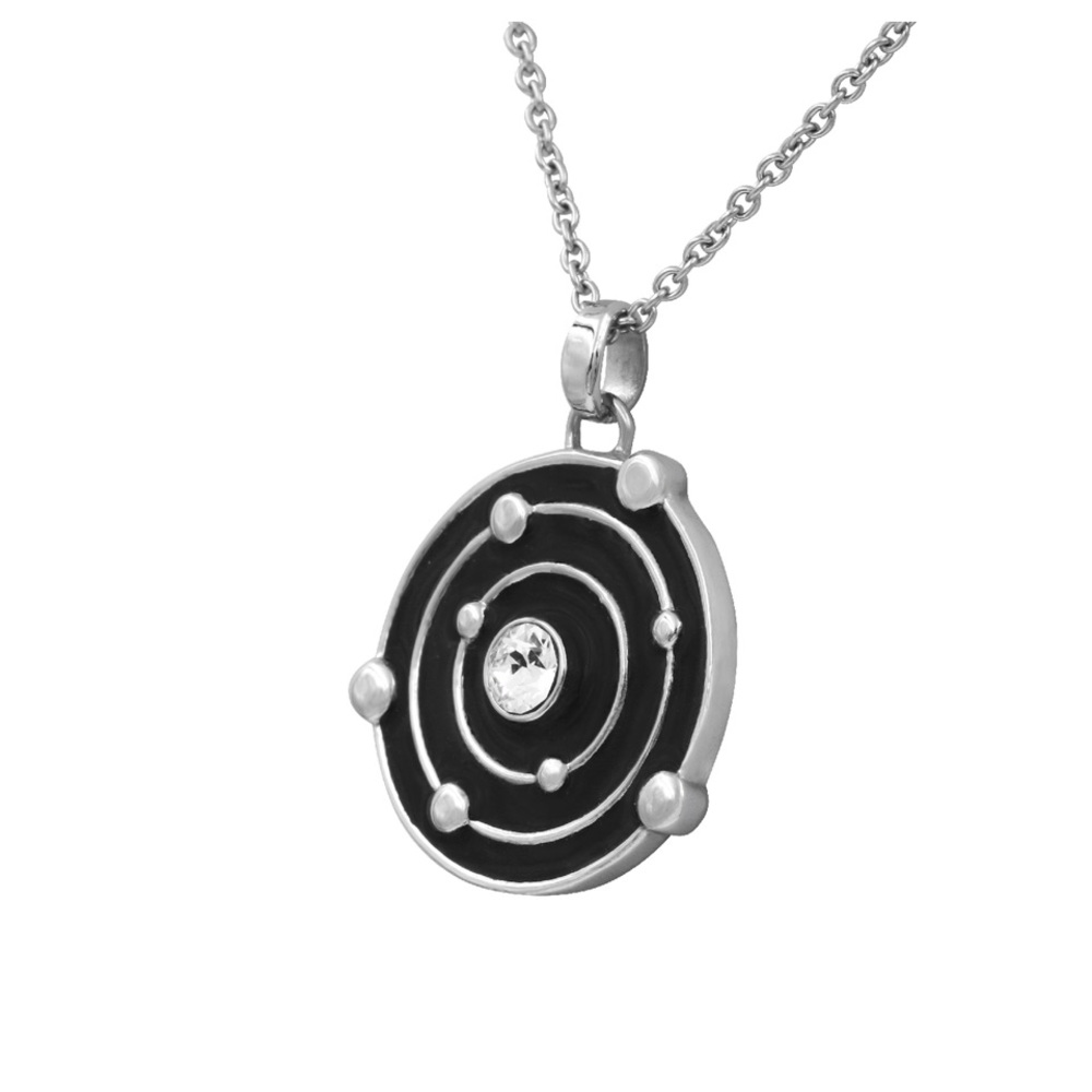 Solar System Necklace With Austrian Crystal - Cosmic Power NWT Stainless Steel